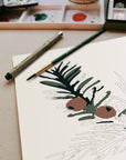 Winter Greenery Paint-By-Numbers kit