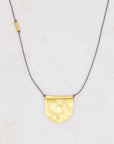 River Song golden half moon talisman  necklace.