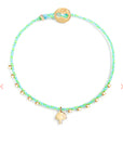 Scosha easygoing diamond shroom charm bracelet - blue/ green