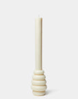 Beeswax spindle candle - white