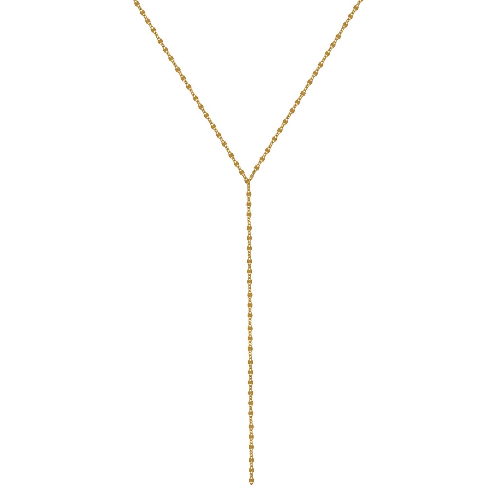 Isla necklace - dapped chain lariat necklace: 16&quot; + 1.5&quot; ext