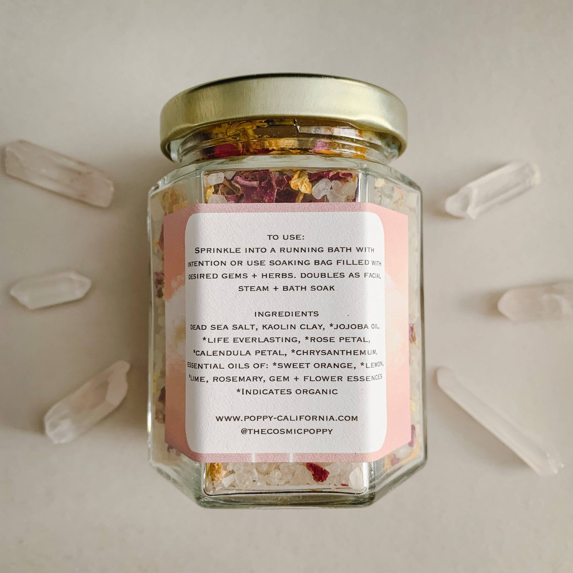 Uplifting Flower Bath Salt Jar: Flower Bath Only