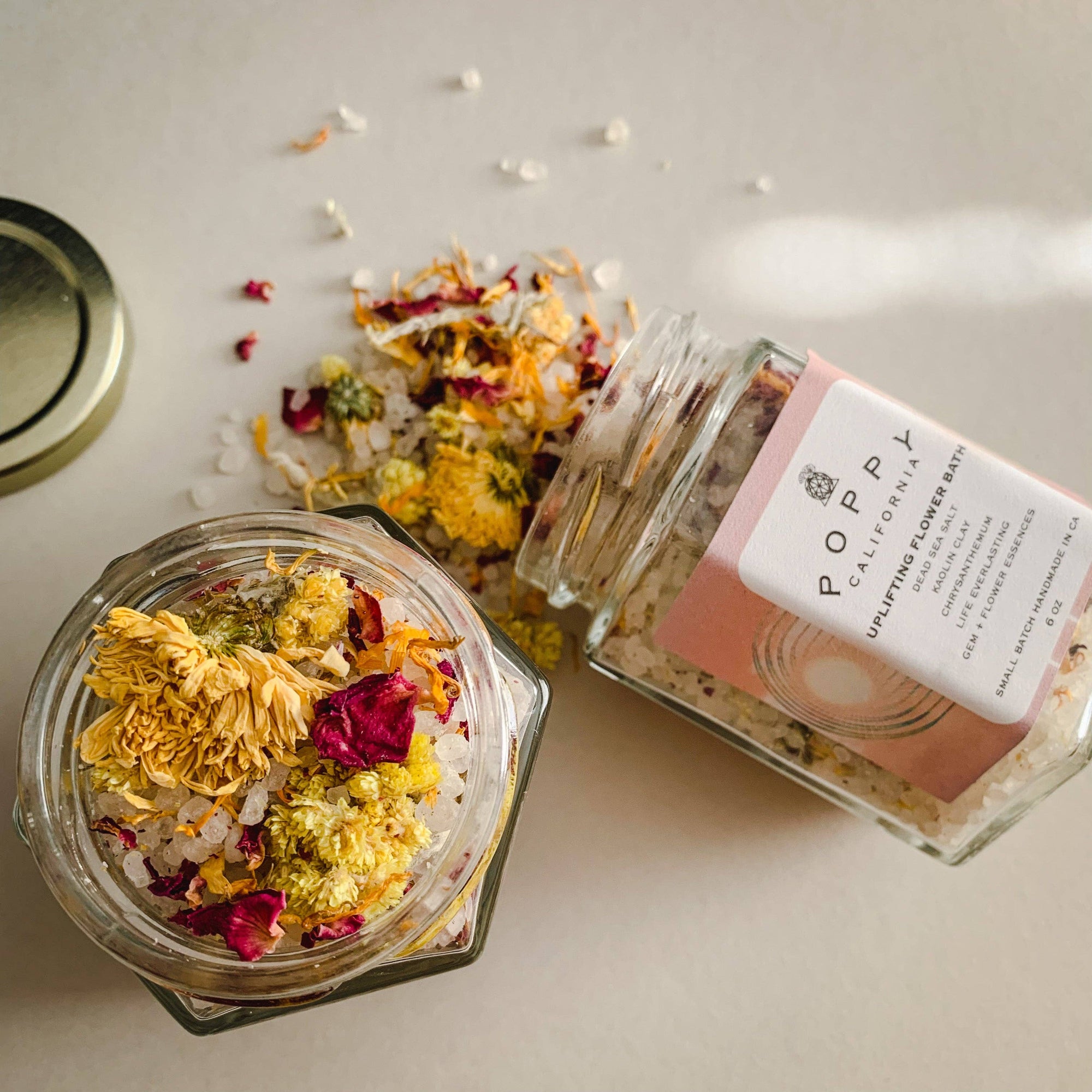 Uplifting Flower Bath Salt Jar: Flower Bath Only