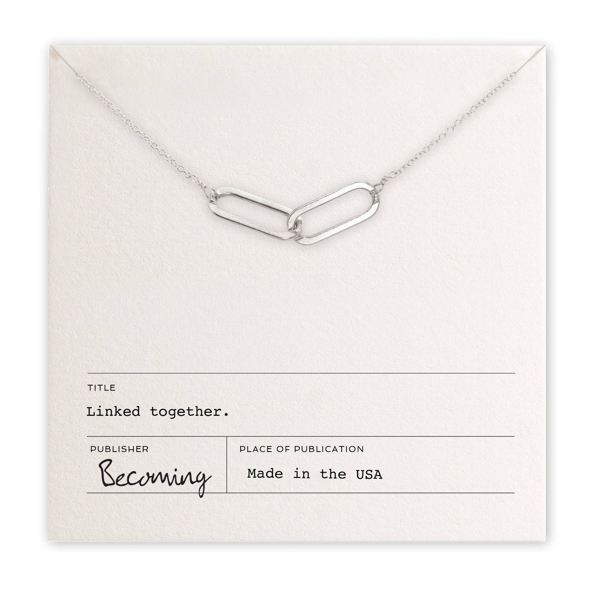 Linked Together Necklace: Sterling Silver