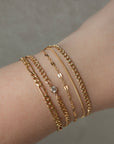 Camila bracelet: Gold, 7"