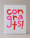 Pink Red Congrats Card