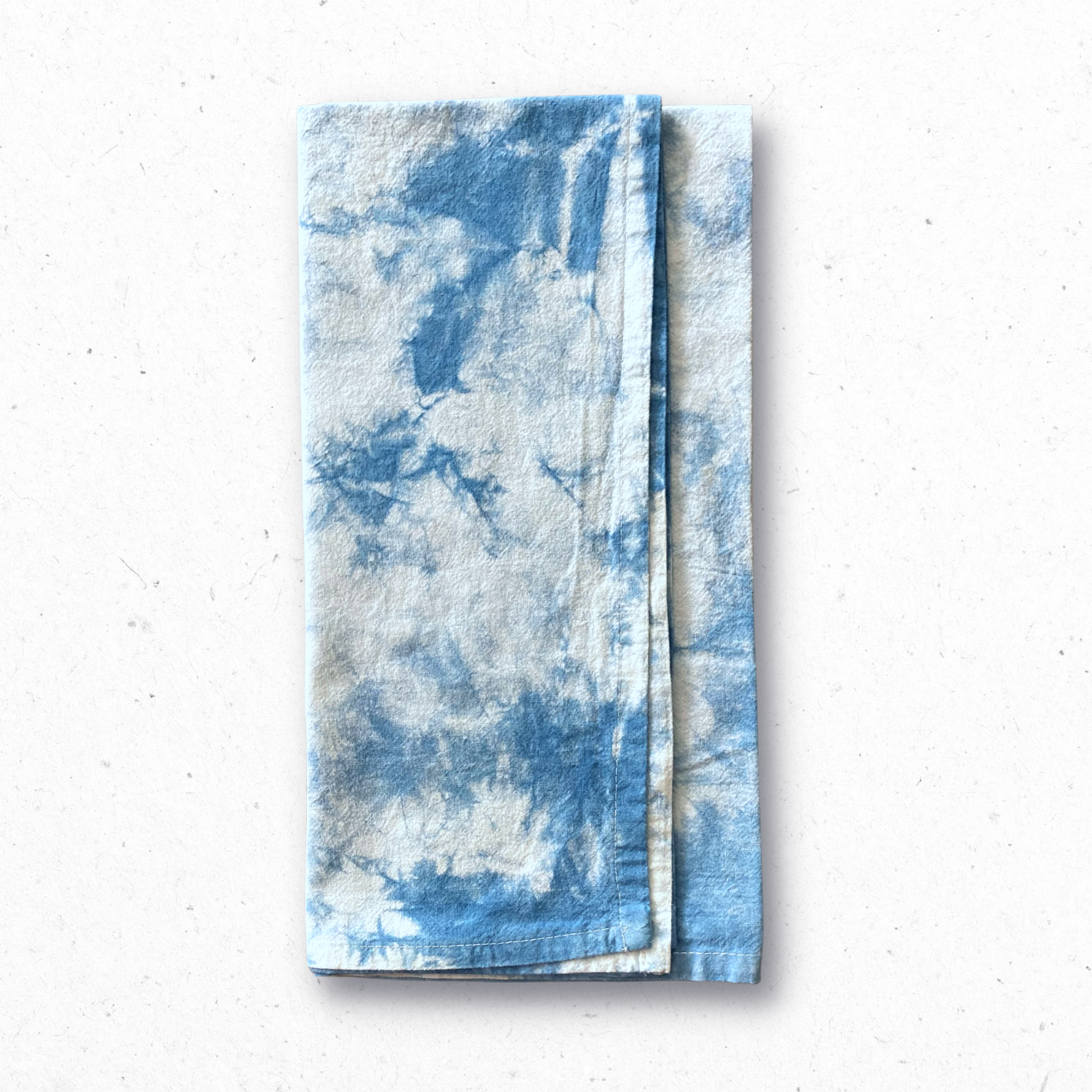 Naturally Dyed Cotton Tea Towel - Indigo Sky - Eco Friendly