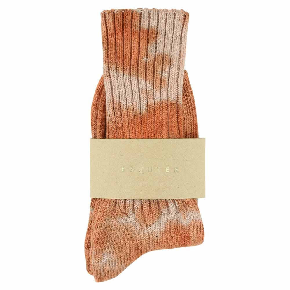 Women Tie Dye Socks - Rust / Pink: EU 36/41   UK 3.5/7   US 6/9.5