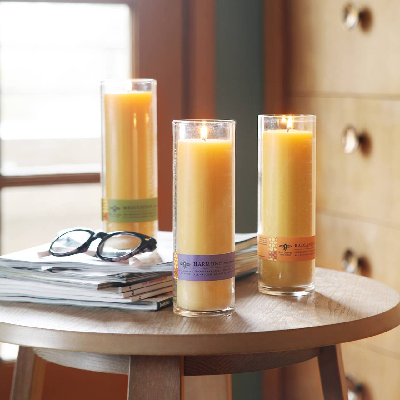 Beeswax Aromatherapy Sanctuary Glasses: Meditation (Cedarwood + Balsam)