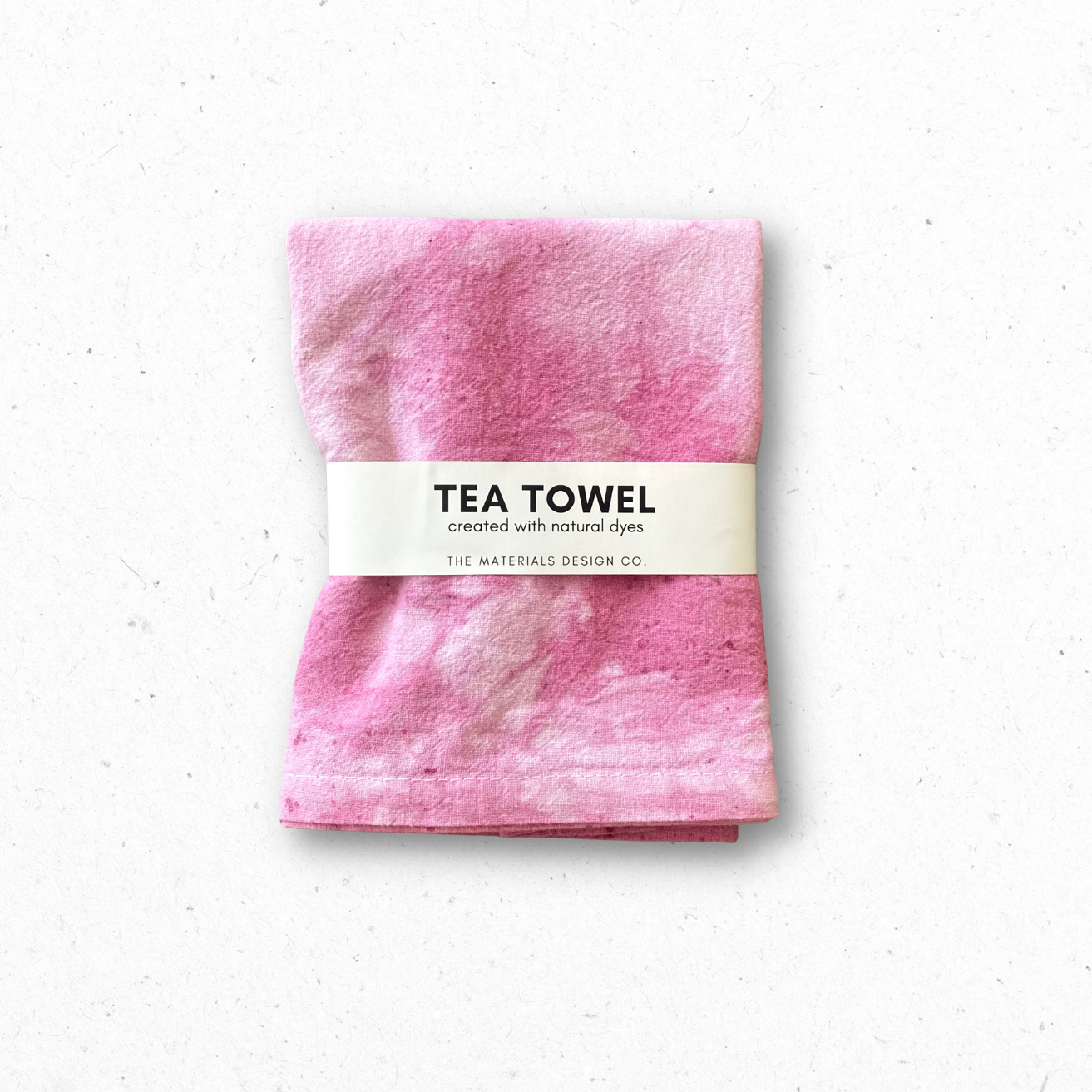 Naturally Dyed Cotton Tea Towel - Magenta - Eco Friendly