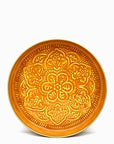 Punjabi Decorative Metal Tray: Large, Orange