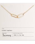 Linked Together Necklace: Gold Fill