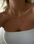 Miley Chain - dainty chain lariat necklace: 20"