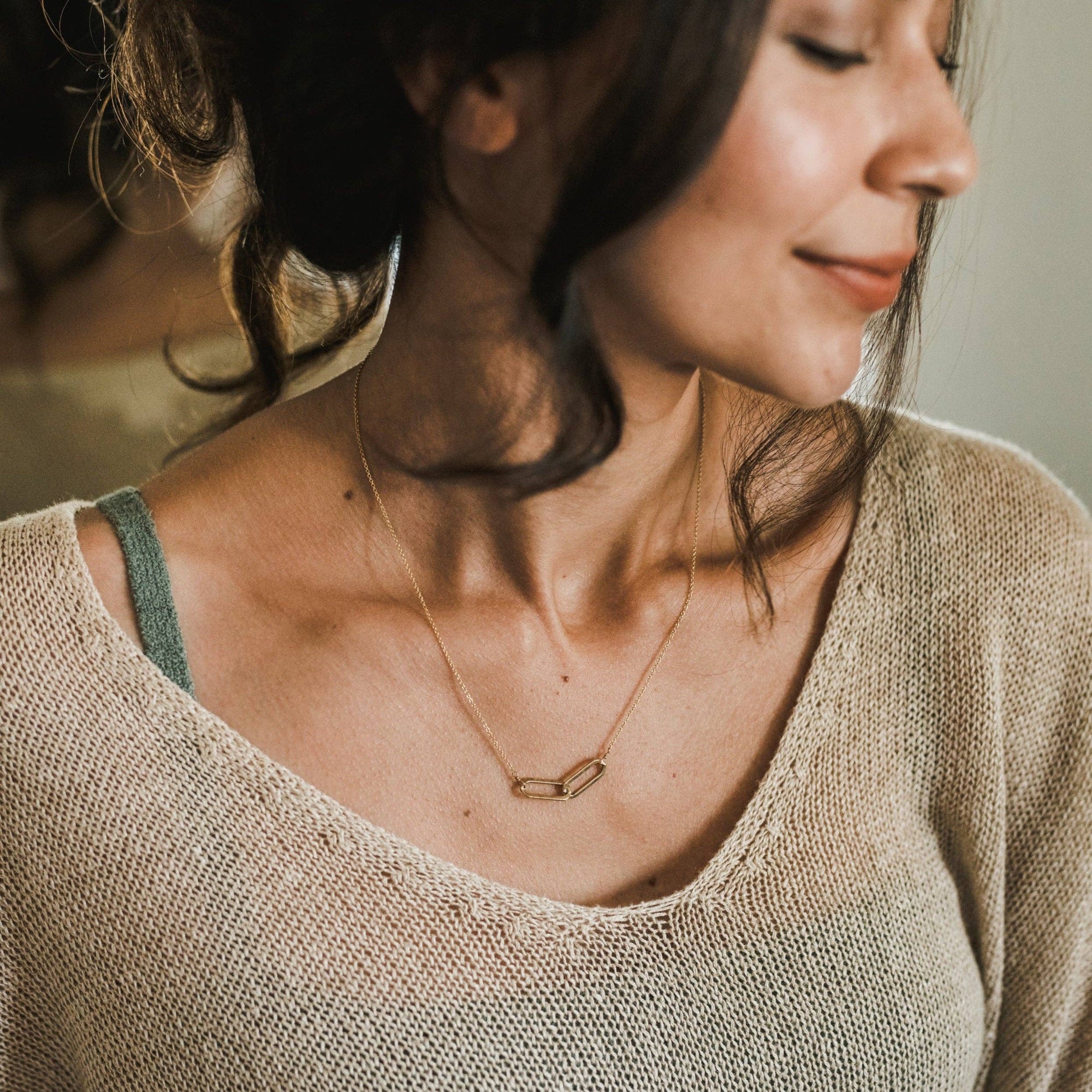 Linked Together Necklace: Gold Fill