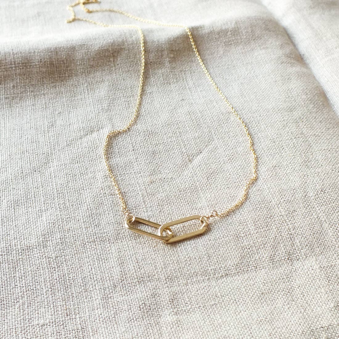 Linked Together Necklace: Gold Fill