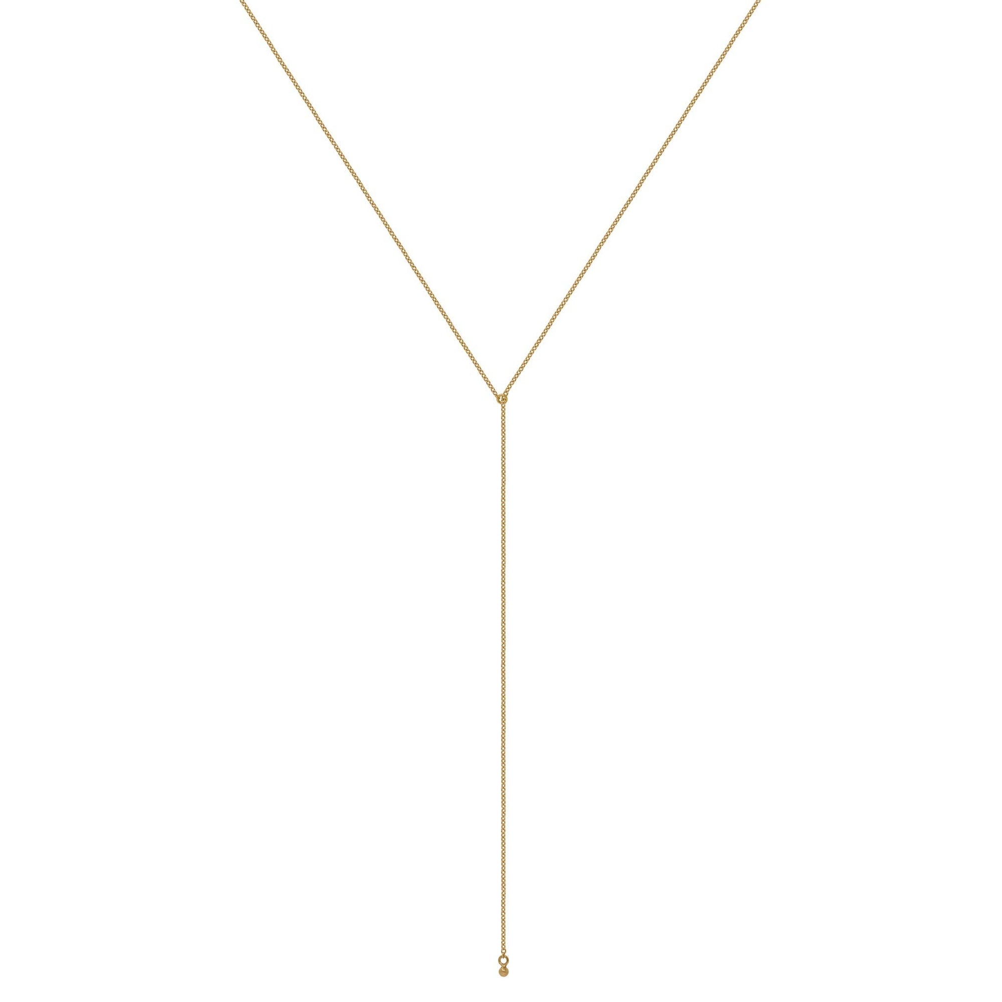 Miley Chain - dainty chain lariat necklace: 20"