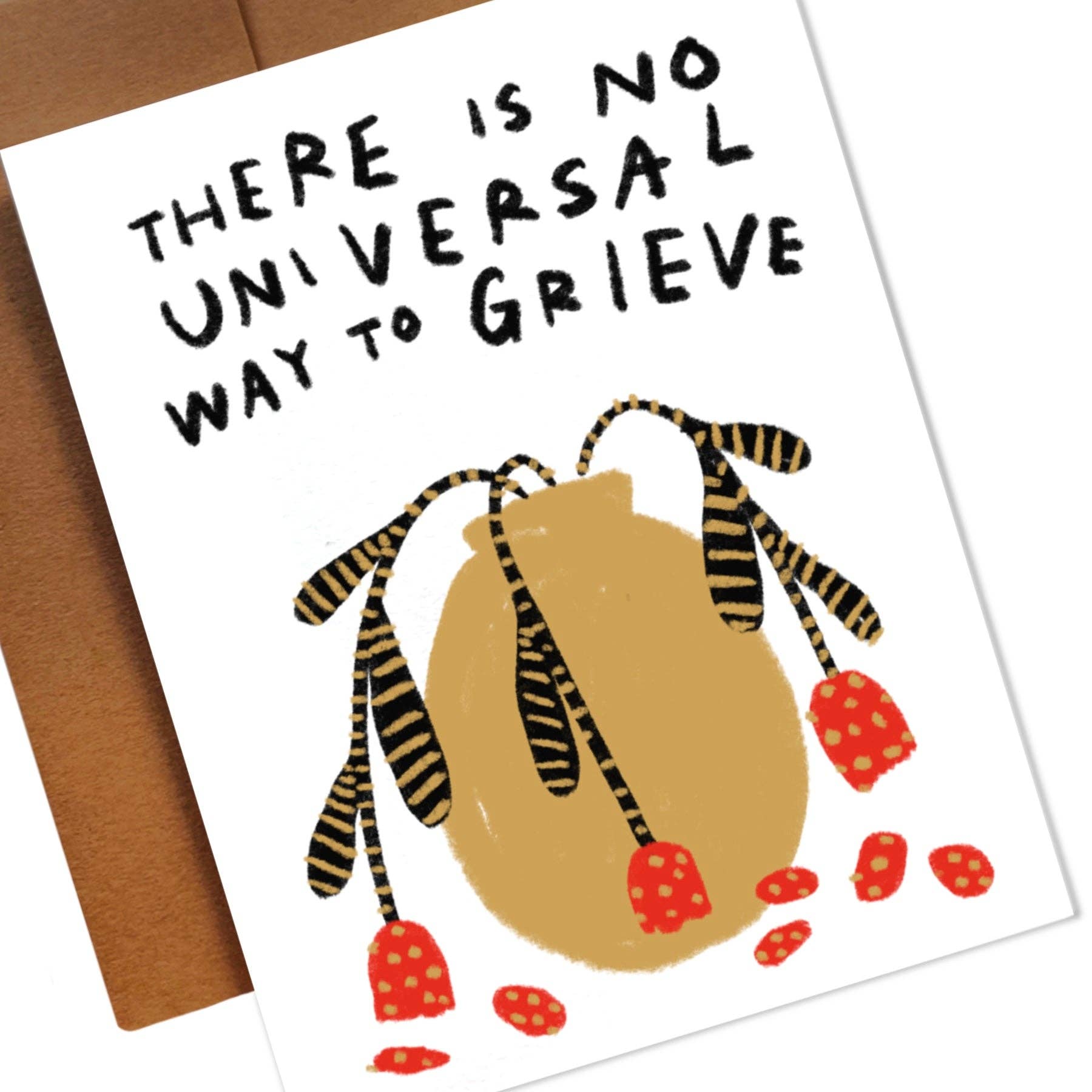 THERE IS NO UNIVERSAL WAY TO GRIEVE card ~ Amy Lin X Rani Ba