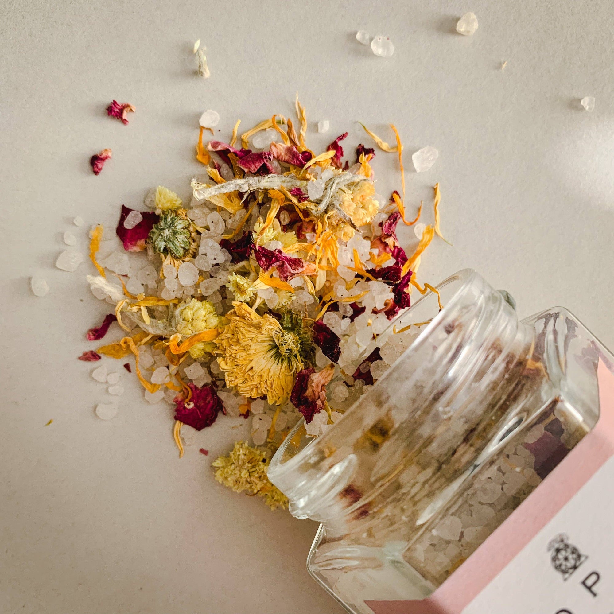 Uplifting Flower Bath Salt Jar: Flower Bath Only